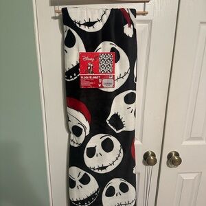 Disney Nightmare Before Christmas Red and Black Plush Blanket